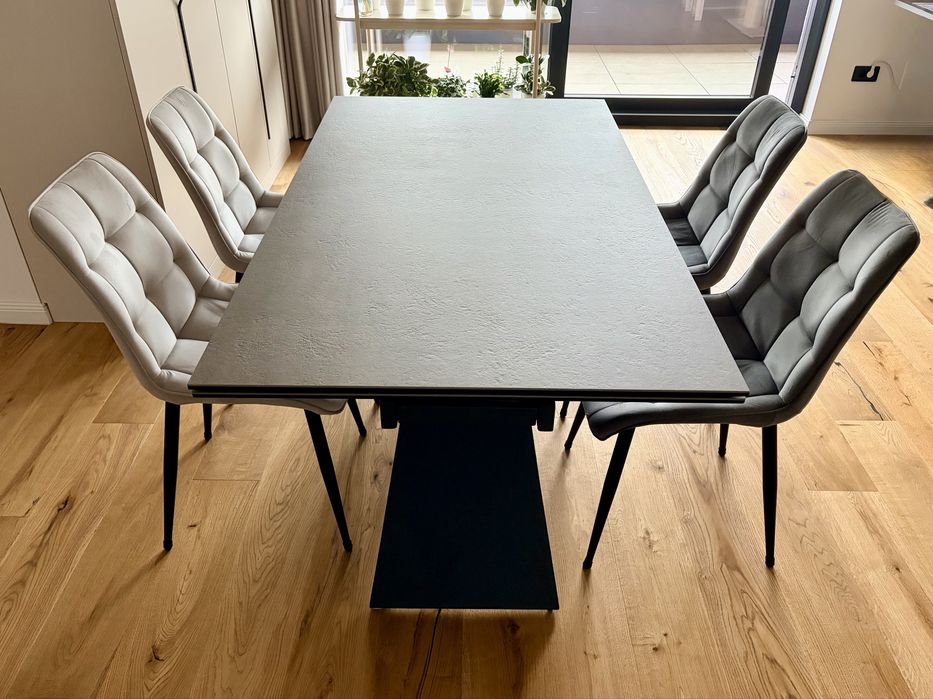 Masa extensibila blat ceramica si sticla securizata (160-240cm)