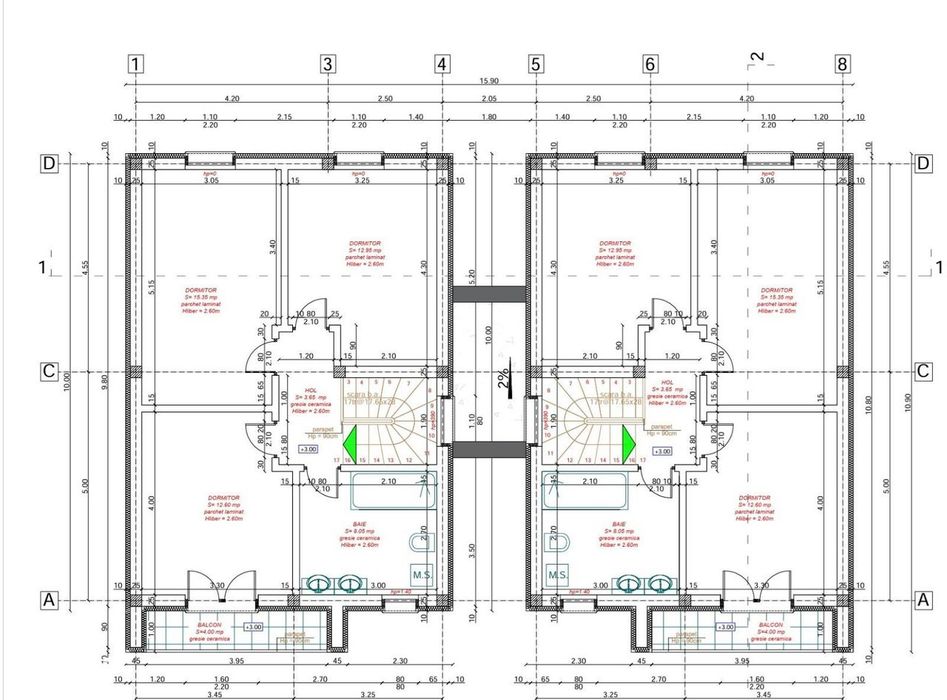 Duplex despartit prin camera tehnica Comision 0 - 189.000 Euro