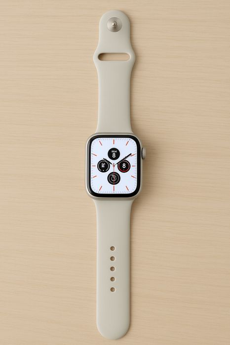 Apple Watch 7, GPS, Carcasa Starlight Aluminium 41mm, Starlight Band