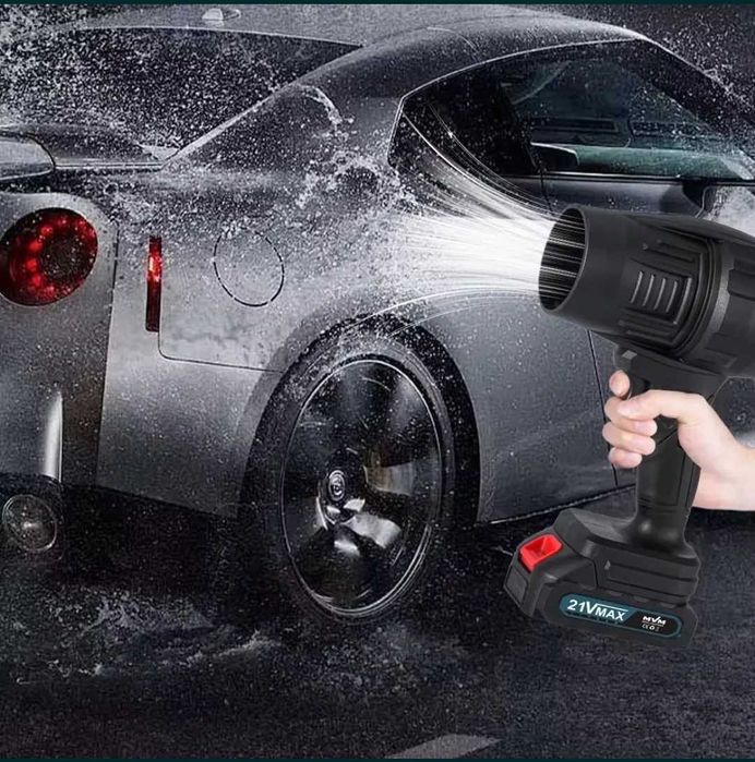 Акумулаторен турбо пистолет мощна духалка за листа,автомивка сняг