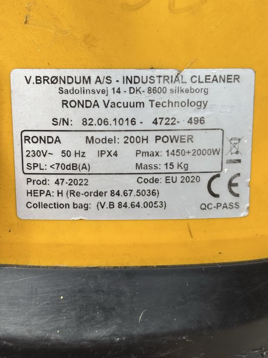 Aspirator industrial Ronda 200