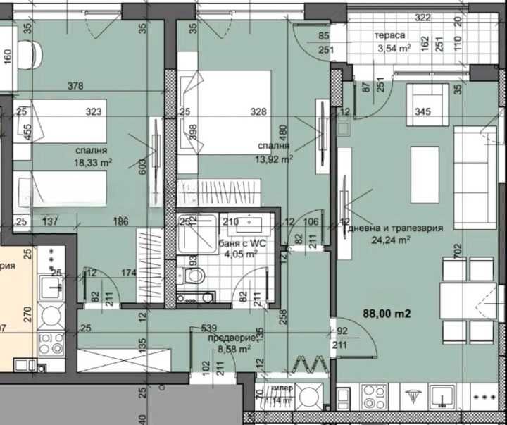 Продава се Тристаен апартамент в Пловдив, Тракия - 102 кв.м за 975 €/кв.м - Снимка #13