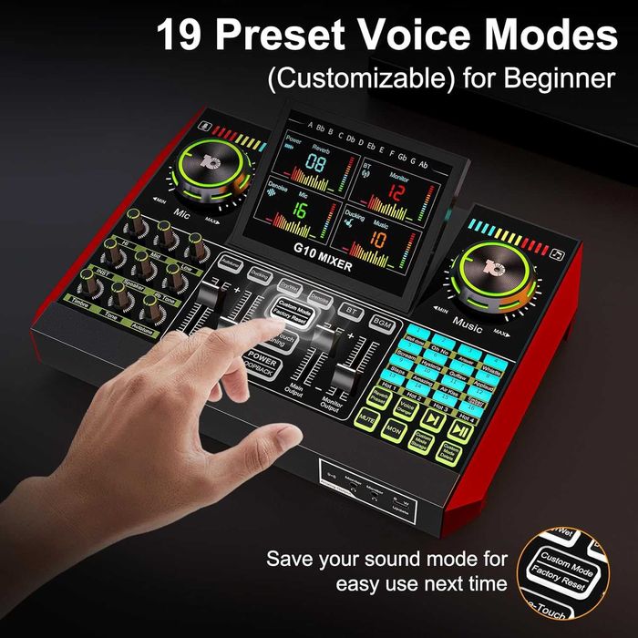 Vând G10 Audio Mixer / Sound Board-Podcast, Streaming, Karaoke. NOU!