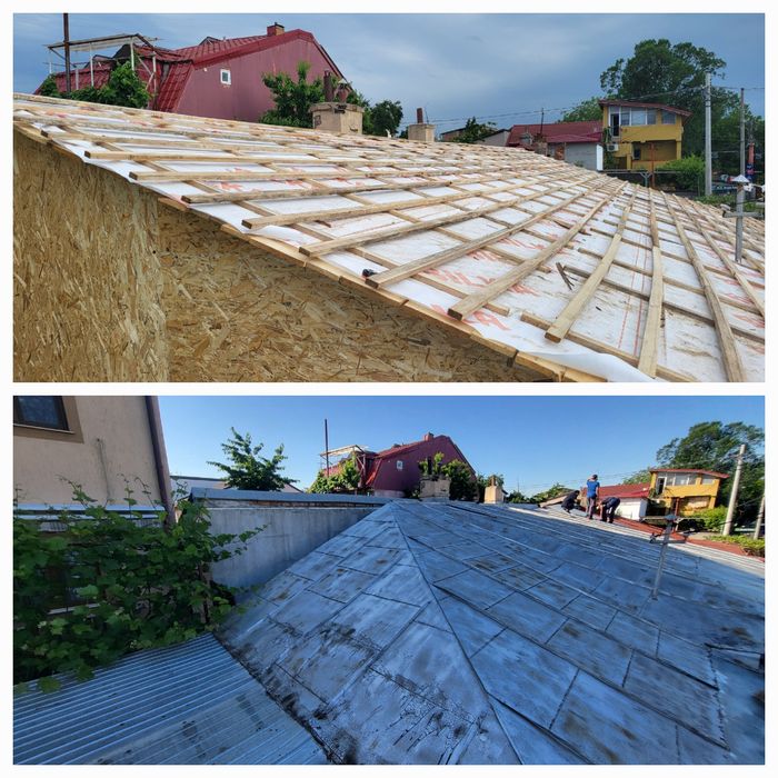 Reparatii Acoperisuri Urgente / Interventii Rapide / Garantie / Montaj Tiglă Metalică / Dulgherie / Terase