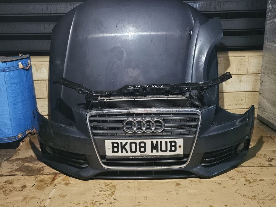 Piese Audi A4 B8 – față completă, capotă, bara, faruri, aripi, trager