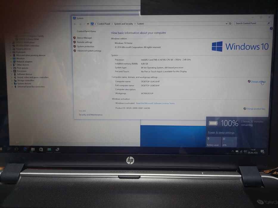 Laptop Hp Pavilion i5 17"