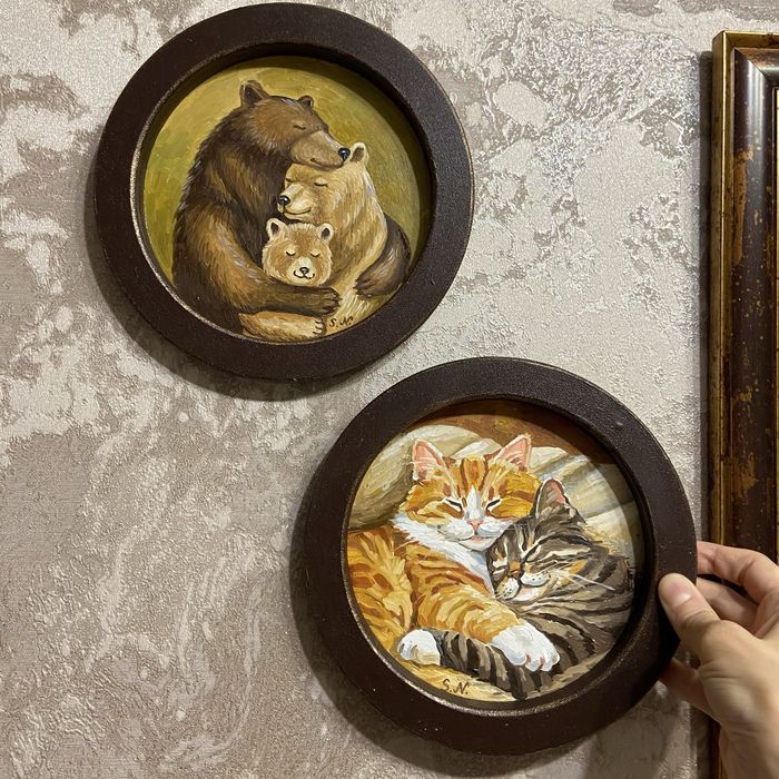 Картина миниатюра маслом.