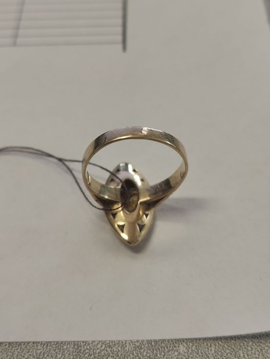 Стар златен пръстен Бадем 3.74гр 14к 57 размер