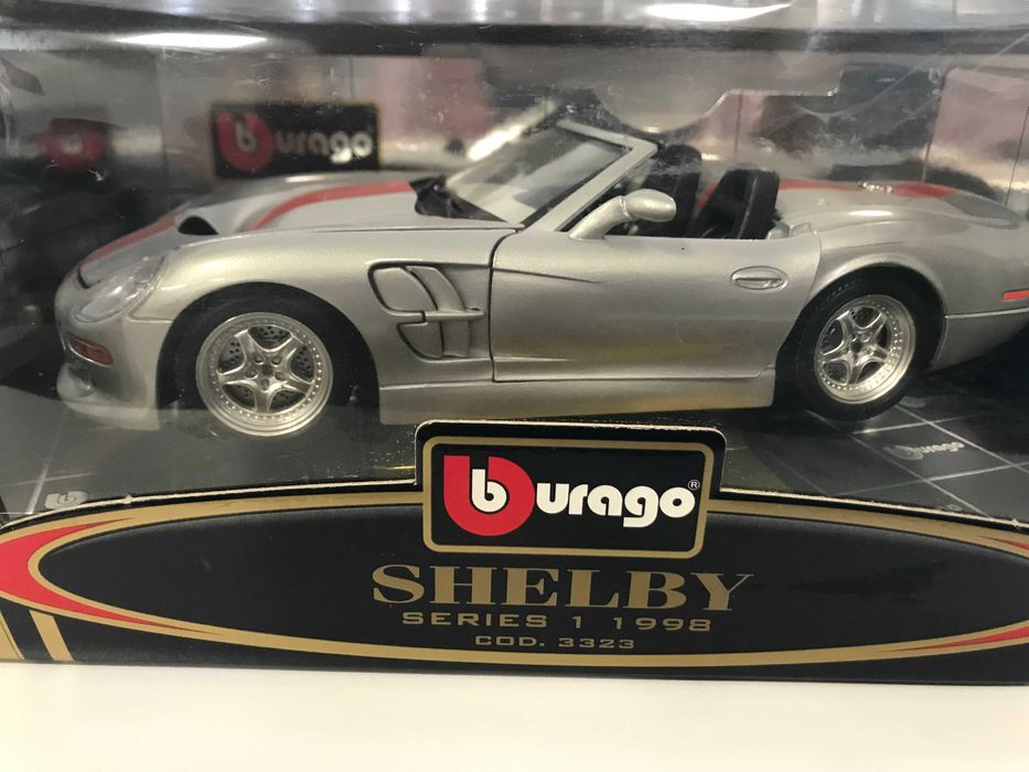 BBURAGO нова метална колекционерска количка.SHELBY COBRA 1998г.1:18