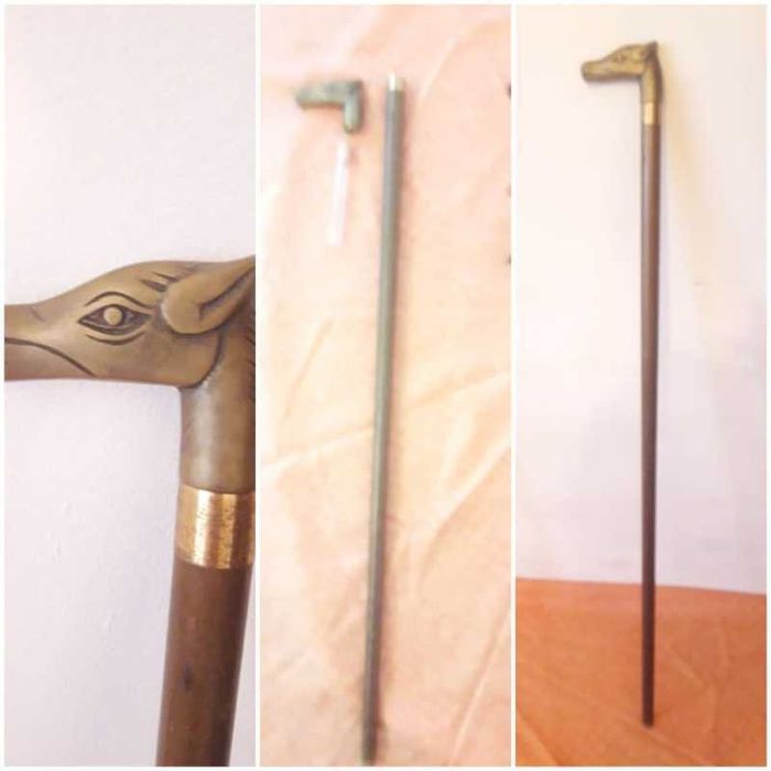 Baston cu maner din bronz