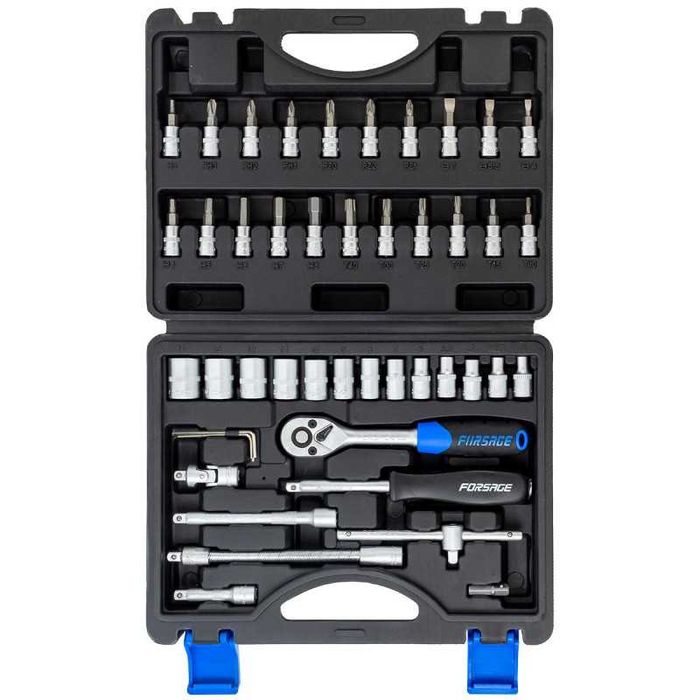 Комплект Гедоре 1/4 , шестостенен 46 части, FORSAGE