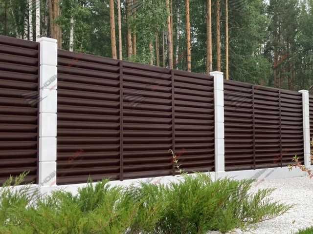 Забор жалюзи еврожалюзи