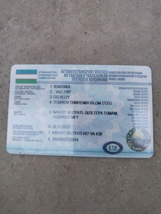 Vaz 2107 jiguli holati ideal