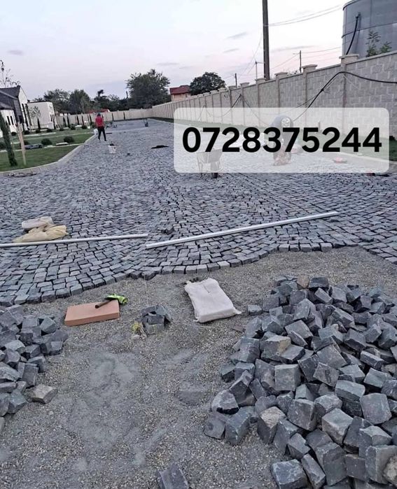 Piatră cubică transport și montaj