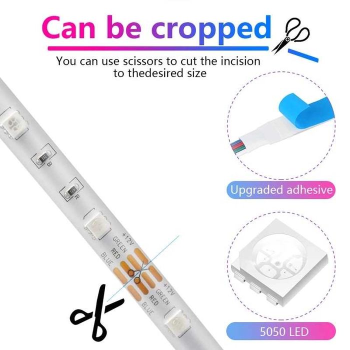 Premium RGB 5050 LED Лента за скрито осветление лед ленти 5 / 10 метра