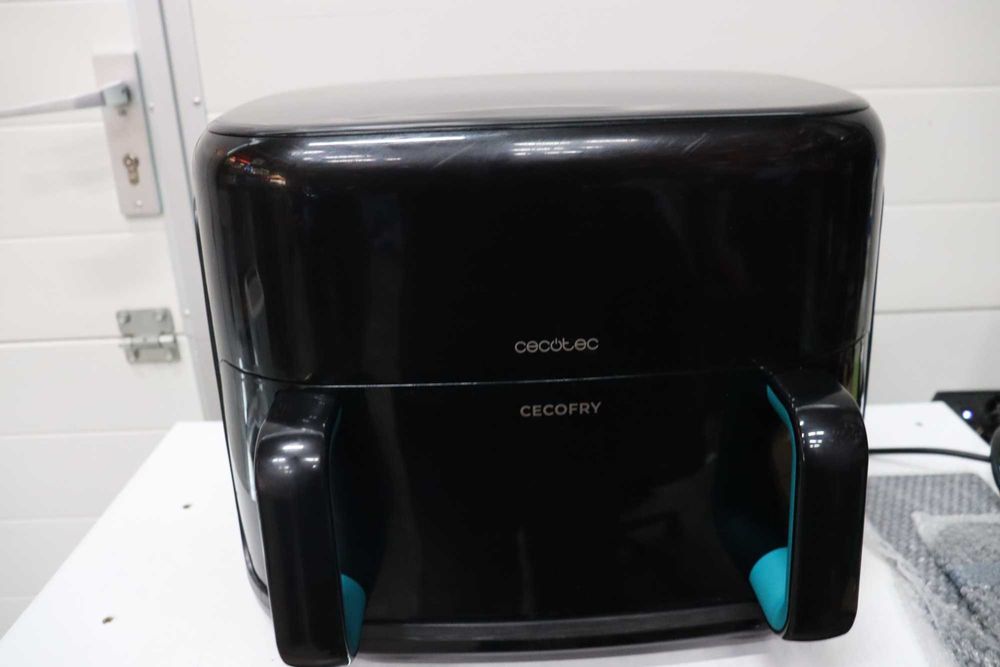 Двоен фритюрник с горещ въздух Cecotec | Cecofry&Grill Smokin'Prime 11000 | Мощност 2800 W | Капацитет 11 л | Черен