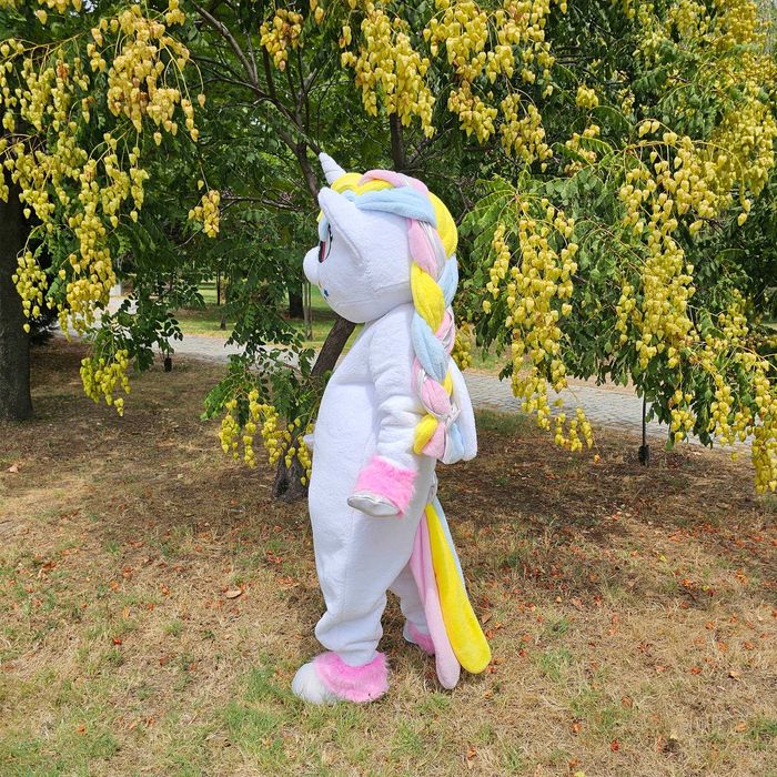 Costum Mascota Unicorn Magic Alb pentru Evenimente