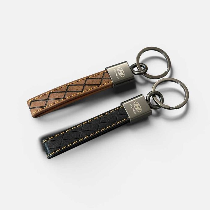 Луксозен кожен ключодържател Hyundai / Хюндай – елегантен дизайн