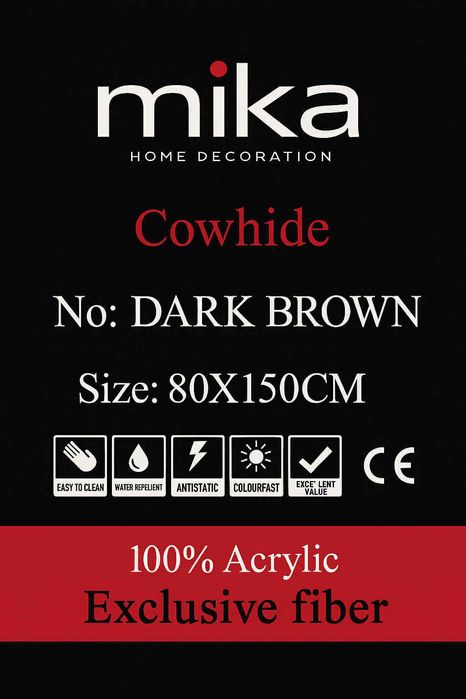 Килим Mika бохо дълъг косъм, кафяв 80/150 см