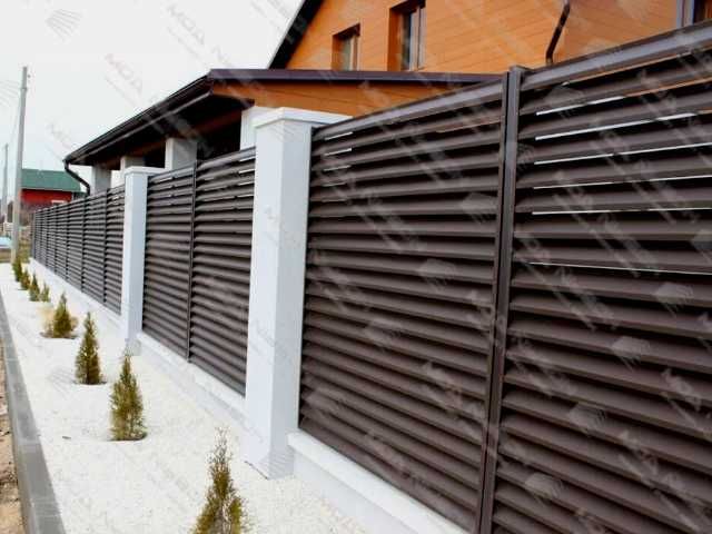 Забор жалюзи горизонтальный