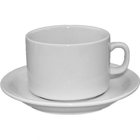 Set ceasca cu farfurioara din portelan pentru cafea 90 ml