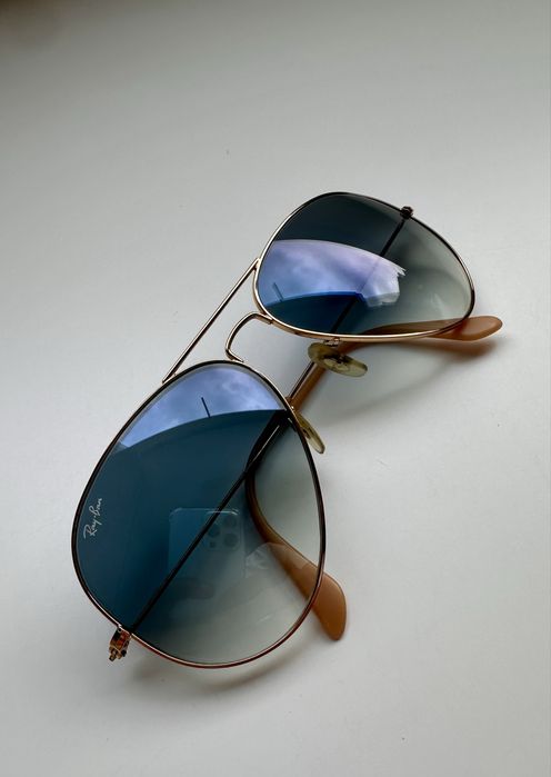 Ray-Ban RB3025 Aviator 62-14 Blue Gradient Mirror;Italy;отлични