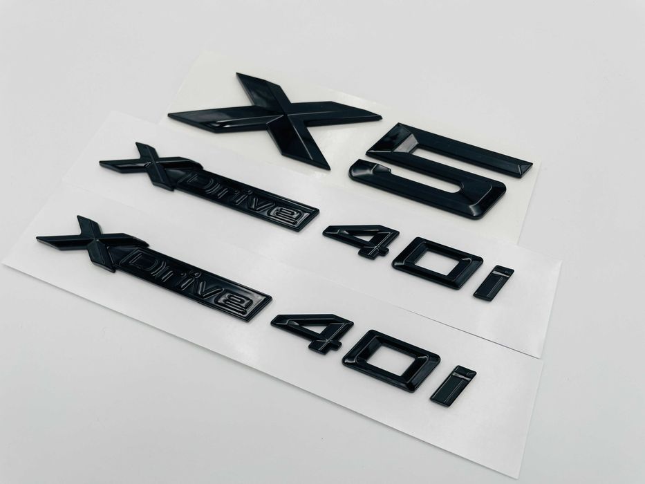 Set embleme compatibile BMW X5 x-drive 40i negru