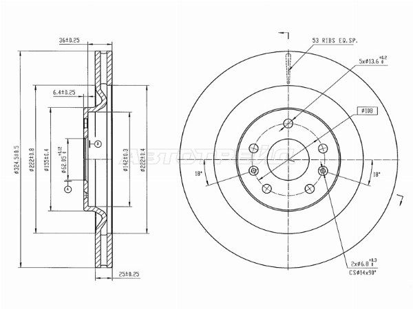 Диск тормозной передний Chery Tiggo 8 pro