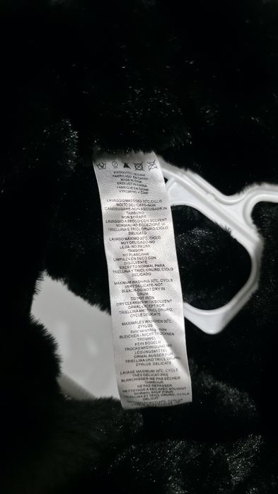 Fular dama, imitație blană, marime universala, negru