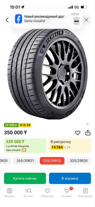 Мишлен шины 295/30/20