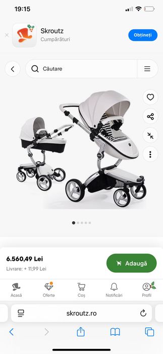 cărucior Mima Xari 2 în 1 (landou + sport)