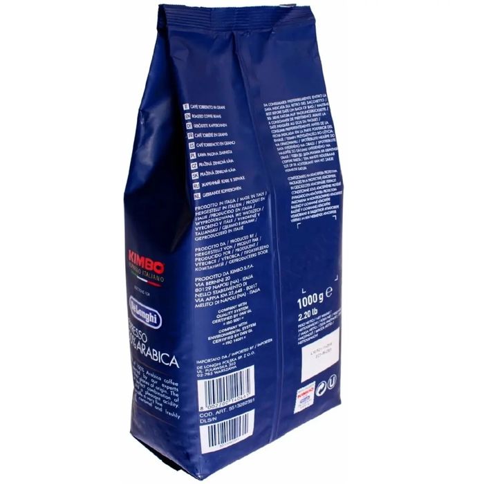 Зерновой кофе DeLonghi Kimbo Espresso Arabica 1 кг