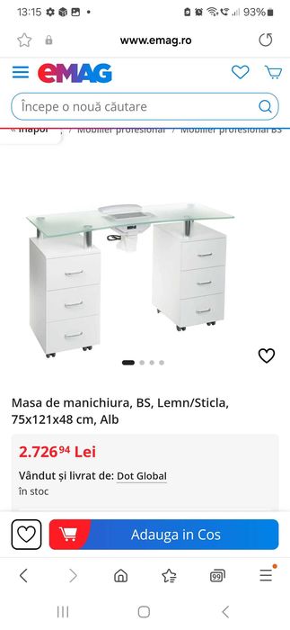 MASA MANICHIURA cu aspirator