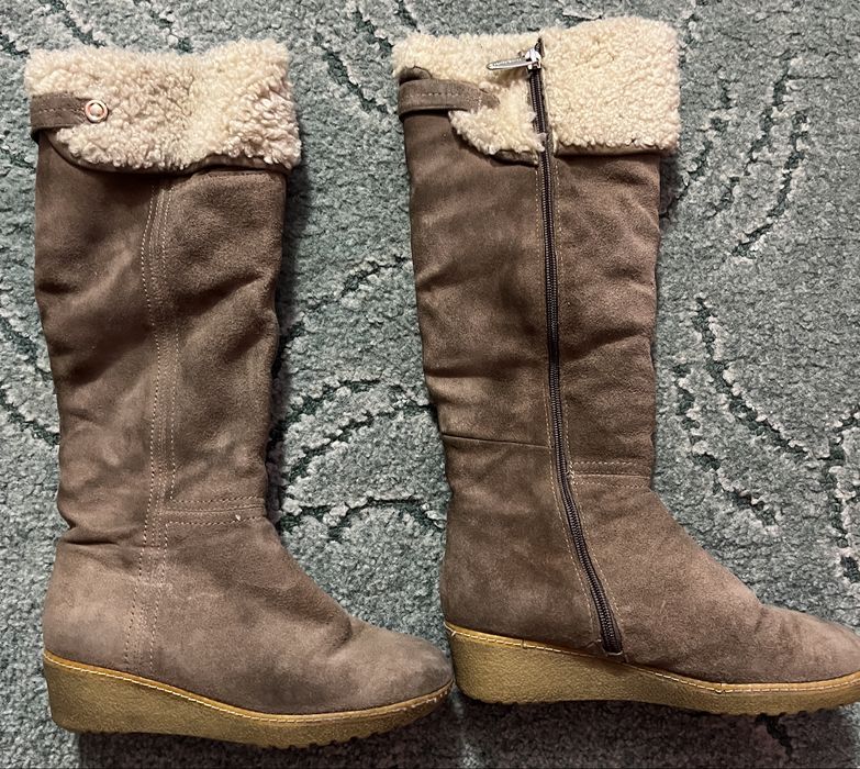 Замшевые сапоги, натуралка