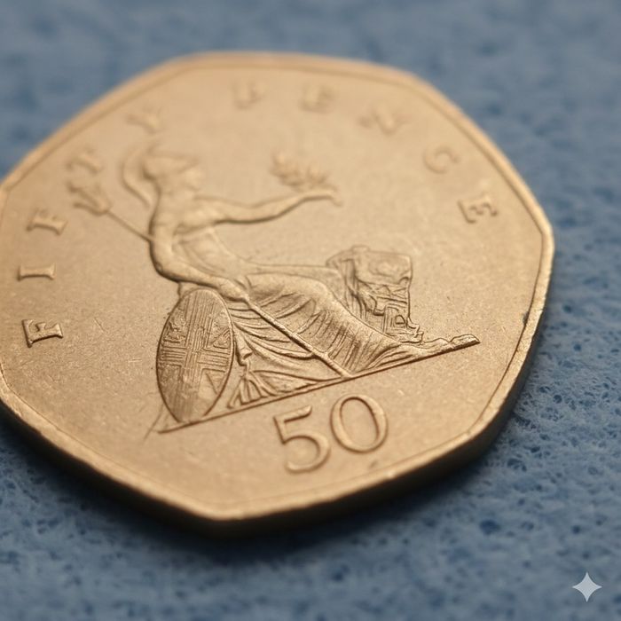 Британска Монета от 50 пенса от 1997 г. Елизабет II