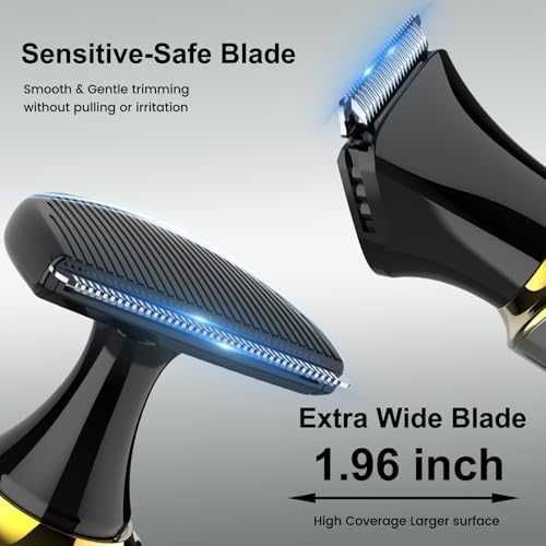 Нов Hatteker 4 в 1 тример за гръб и тяло с удължаваща дръжка водоустойчив LCD дисплей за мъже