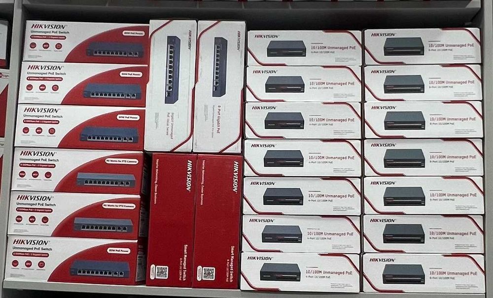 Коммутаторы Hikvision PoE Switch в широком ассортименте