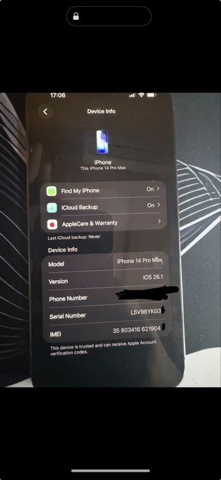 Iphone 14 pro max Midnight Purple 128gb