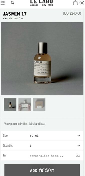 Le Labo Jasmin 17