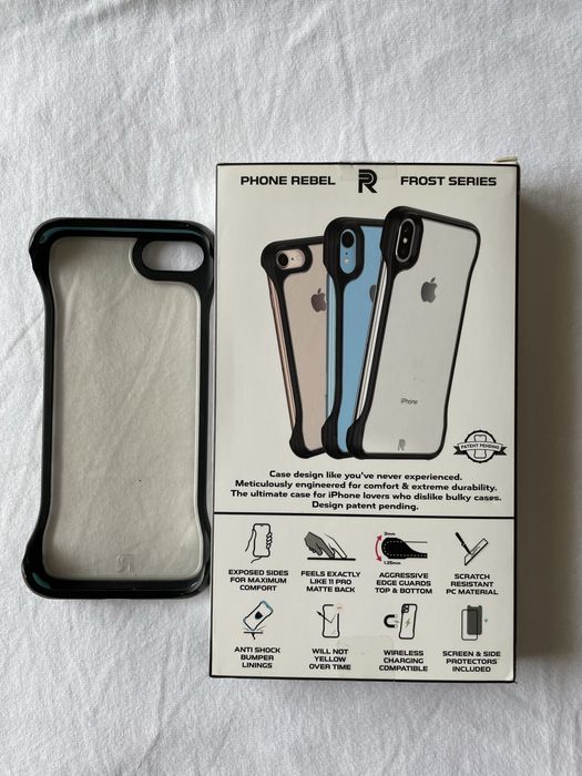 Husa de protectie si folie de sticla iPhone 7,8,SE 2,3