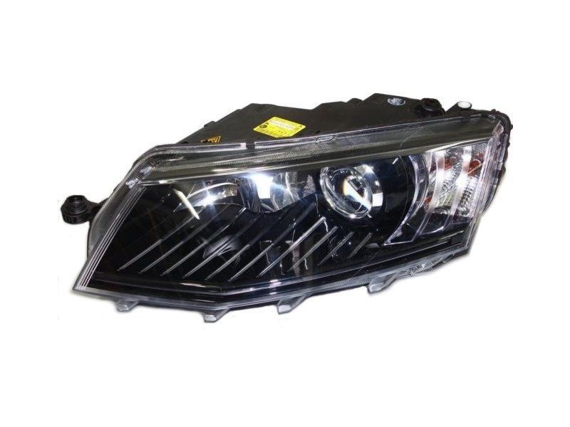Far Skoda Octavia 3, 2013-2017, fata, stanga/dreapta, bi-xenon; cu lumini de curbe; cu daytime running light; D3S+P21/5W; electric; fara motoras, AL
