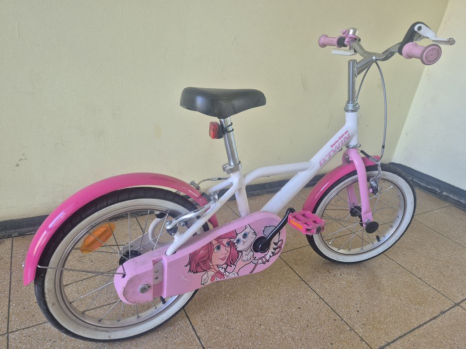 Bicicletă B-TWIN  Docto girl 500 16'' fete 105 - 120 cm