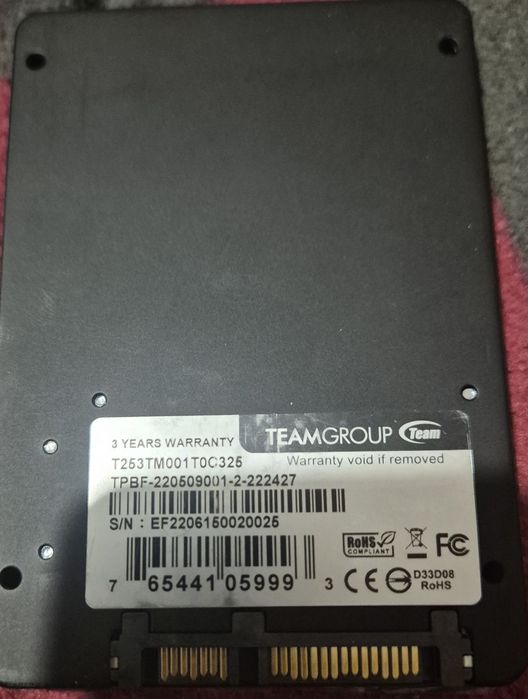 Ssd 1000gb T-Force 2.5m с подсветкой.