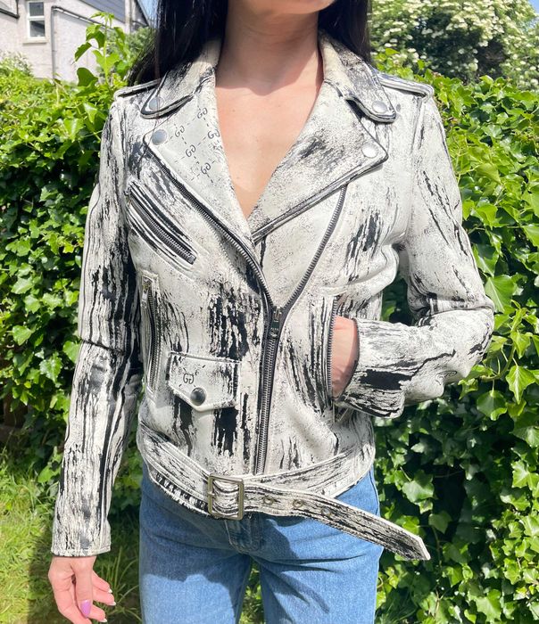 Естествена кожа яке Gucci