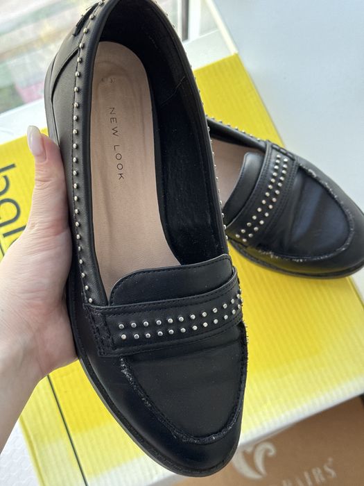 Лоферы черные new look