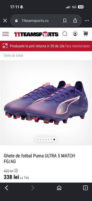 Ghete fotbal Puma ultra 5 nr 39