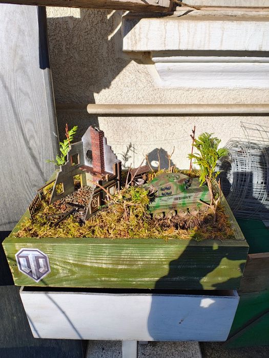 Diorama 3D World of Tanks Tiger I Ambush