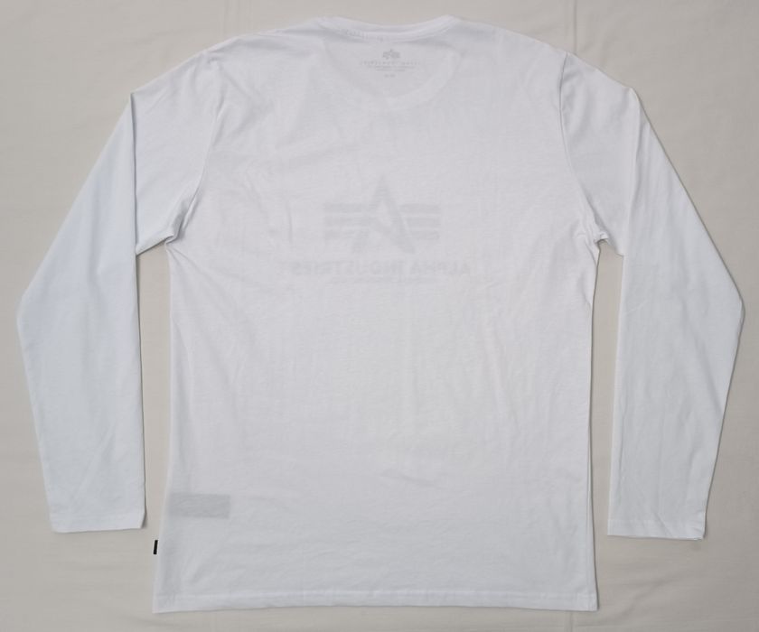 Alpha Industries оригинална блуза XL памук бяла фланелка