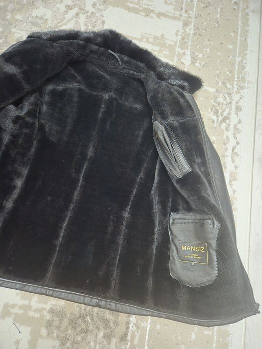 Мужская кожанная дубленка