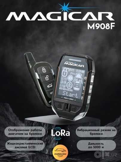 Magicar M908F avtomobil signalizatsiyasi, LoRa, 5000 m gacha aloqa